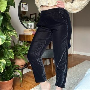 J crew velvet cropped pants mid rise